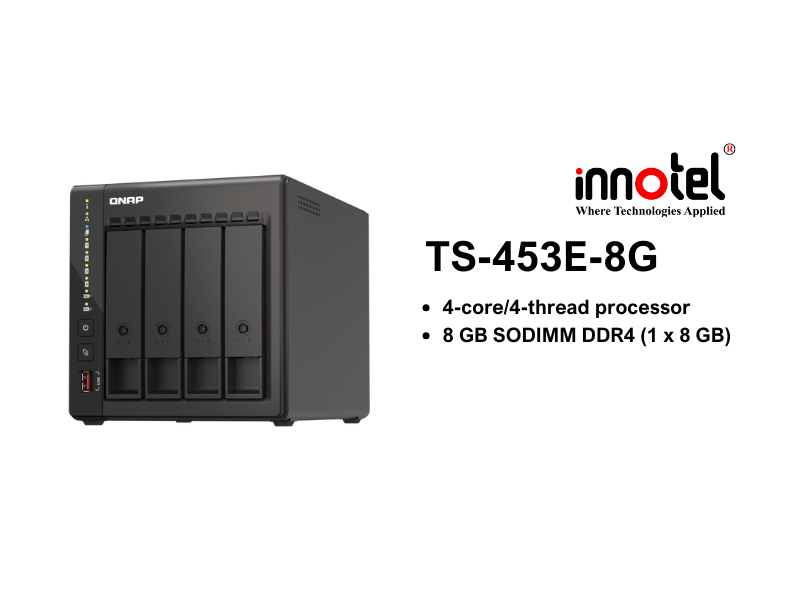 QNAP TS-453E-8G - Thiết Bị Lưu trữ NAS QNAP TS-453E-8G