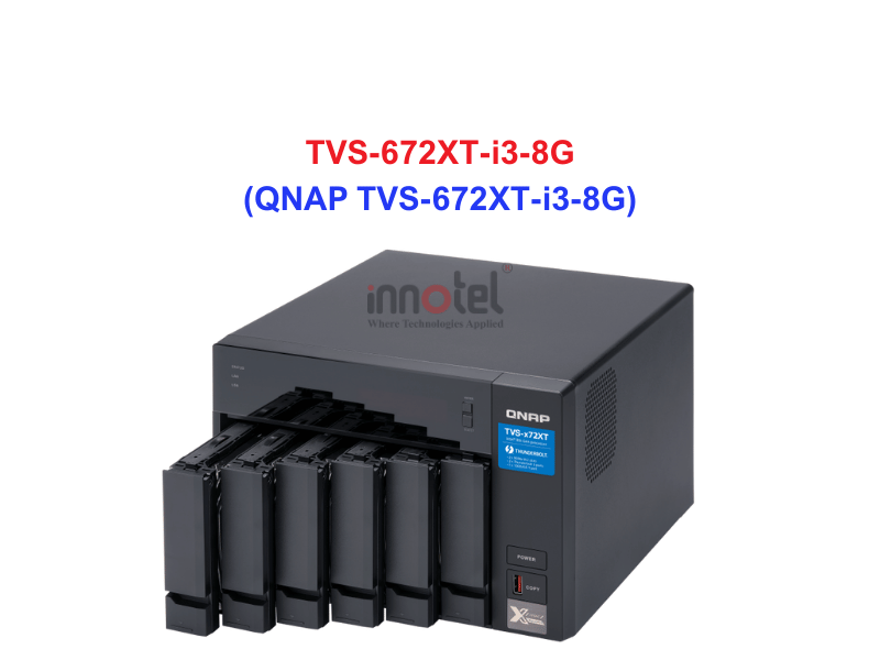 QNAP TVS-672XT-i3-8G - Thiết Bị Lưu Trữ NAS QNAP TVS-672XT-i3-8G