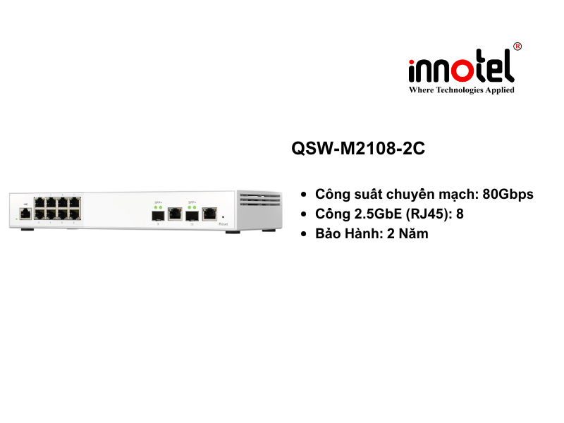 Switch QNAP QSW-M2108-2C - Thiết Bị Chuyển Mạch QNAP QSW-M2108-2C