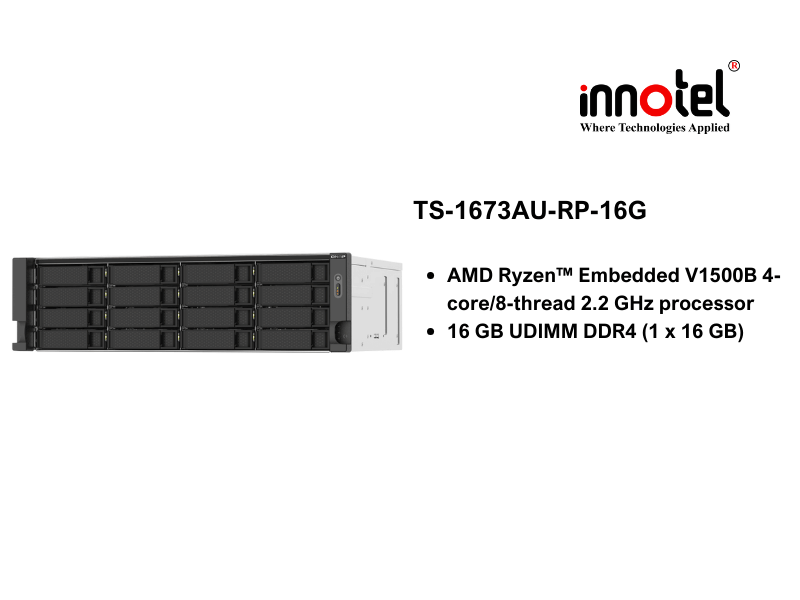 QNAP TS-1673AU-RP-16G - Thiết Bị Lưu trữ NAS QNAP TS-1673AU-RP-16G