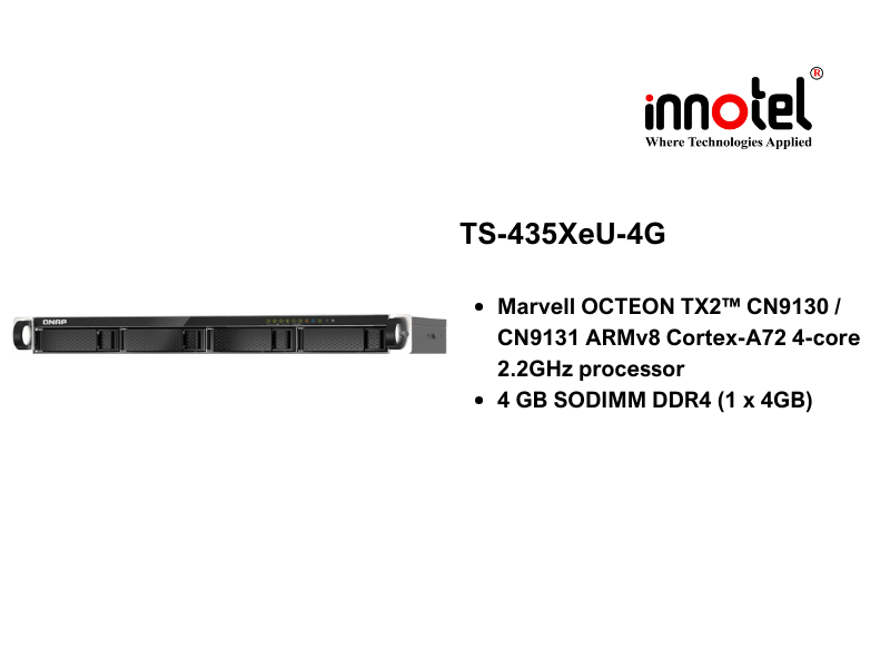 QNAP TS-435XeU-4G - Thiết Bị Lưu trữ NAS QNAP TS-435XeU-4G