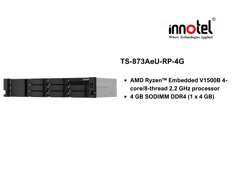 QNAP TS-873AeU-RP-4G - Thiết Bị Lưu trữ NAS QNAP TS-873AeU-RP-4G