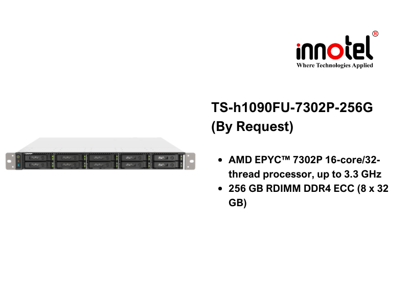 QNAP TS-h1090FU-7302P-256G By Request - Thiết Bị Lưu trữ NAS QNAP TS-h1090FU-7302P-256G By Request
