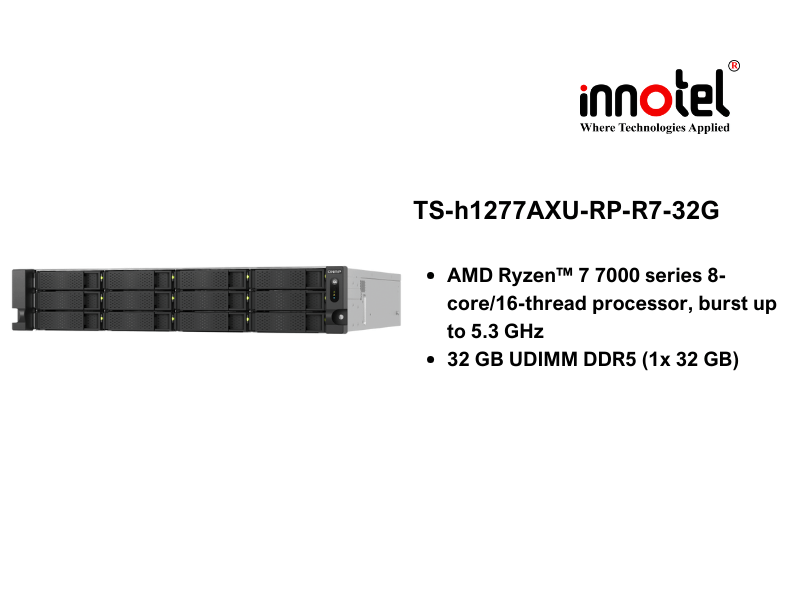 QNAP TS-h1277AXU-RP-R7-32G - Thiết Bị Lưu trữ NAS QNAP TS-h1277AXU-RP-R7-32G