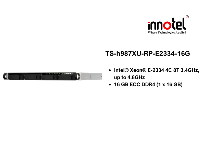 QNAP TS-h987XU-RP-E2334-16G - Thiết Bị Lưu trữ NAS QNAP TS-h987XU-RP-E2334-16G