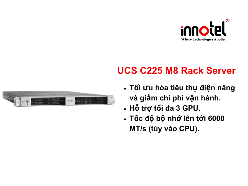 Server Cisco UCS C225 M8 Rack Server - Thiết bị Máy Chủ Cisco UCS C225 M8 Rack Server