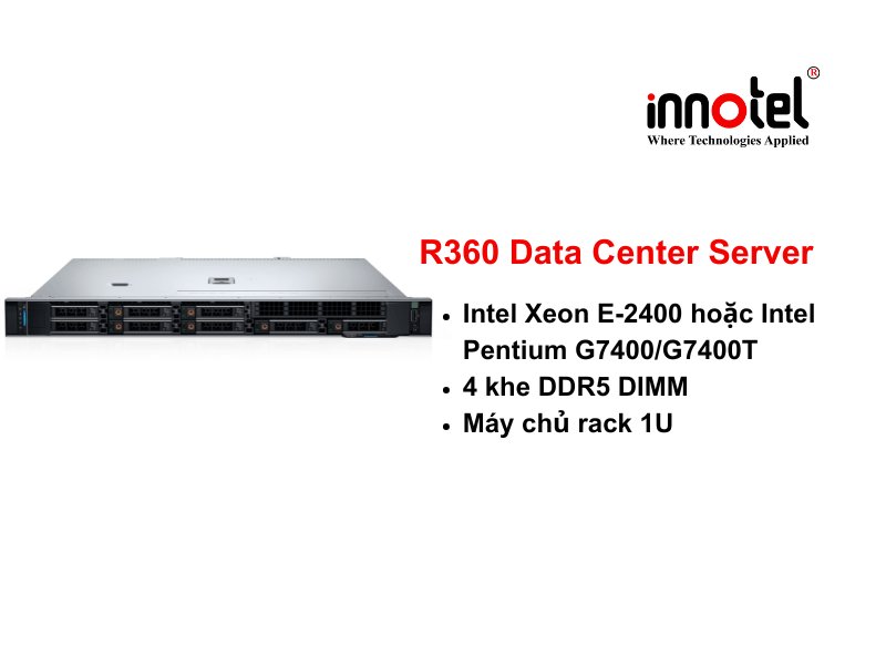DELL PowerEdge R360 - Thiết bị Máy Chủ Dell PowerEdge R360 Rack Server