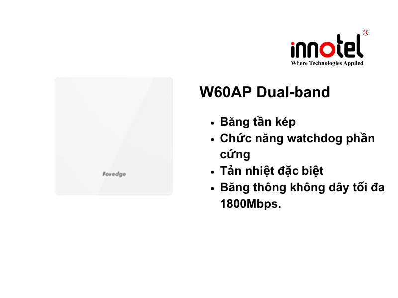 Access Points Foredge W60AP Dual-band - Thiết bị Wifi Foredge W60AP Dual-band