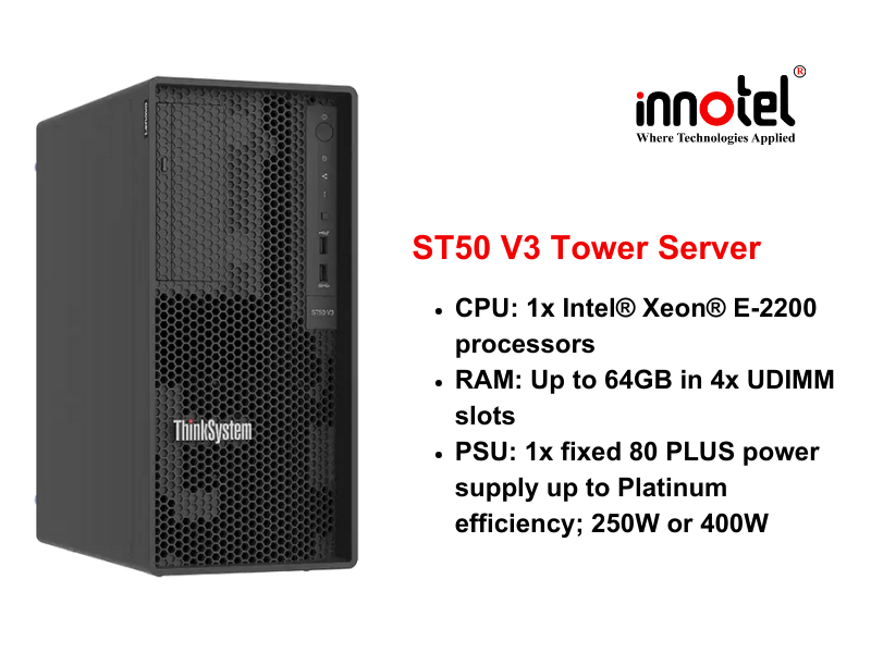 Tower Server Lenovo ST50 V3 - Thiết bị Máy Chủ ThinkSystem ST50 V3 Tower Server
