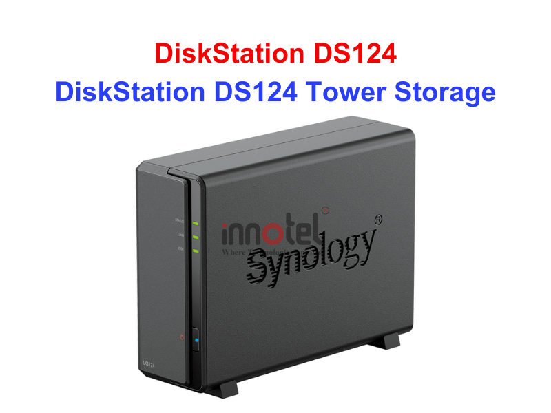 Synology DS124 - Thiết bị lưu trữ SAN/NAS DiskStation DS124 Tower Storage