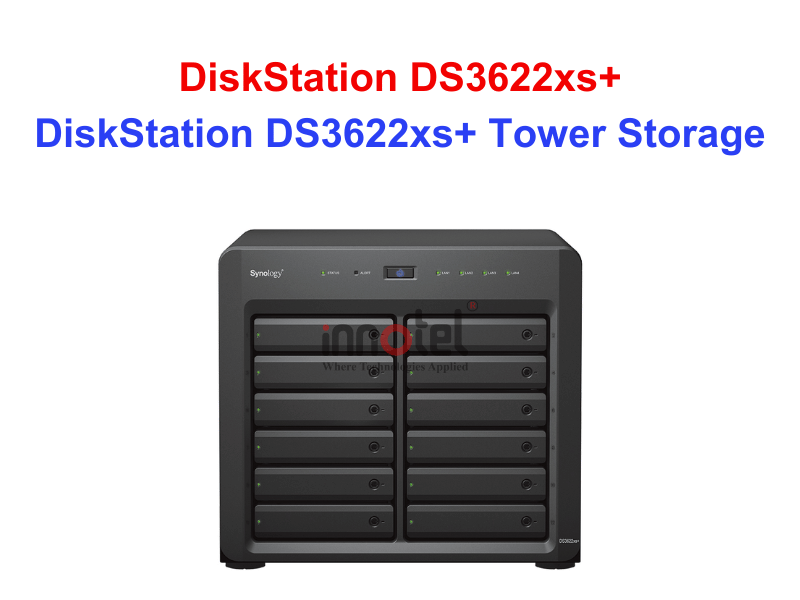 Synology DS3622xs+ - Thiết bị lưu trữ SAN/NAS DiskStation DS3622xs+ Tower Storage