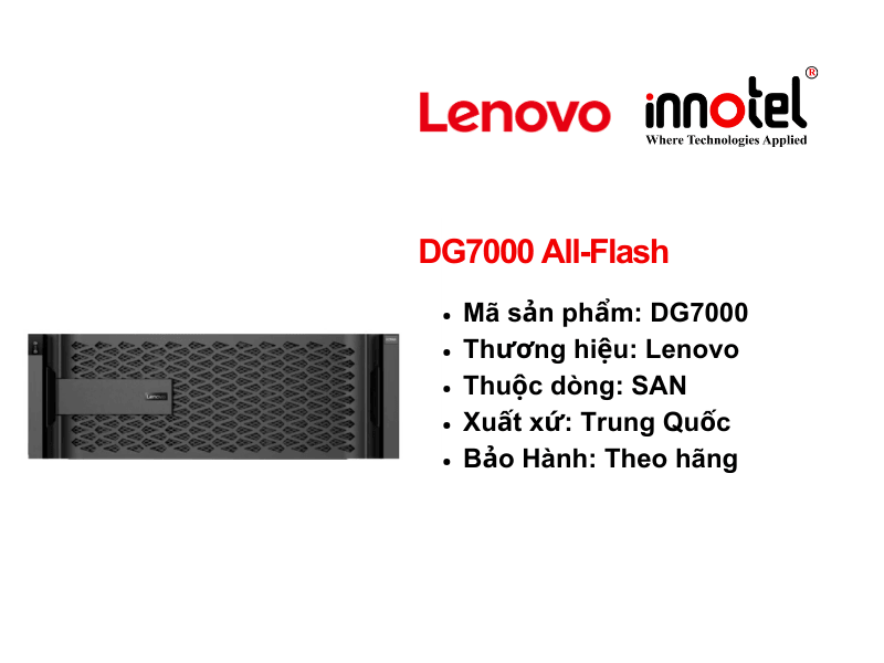 Lenovo ThinkSystem DG7000 All-Flash QLC Array - Thiết bị lưu trữ SAN Lenovo ThinkSystem DG7000 All-Flash
