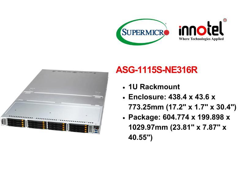 Storage A+ Server ASG-1115S-NE316R - Thiết bị lưu trữ SAN/NAS Storage A+ Server ASG-1115S-NE316R