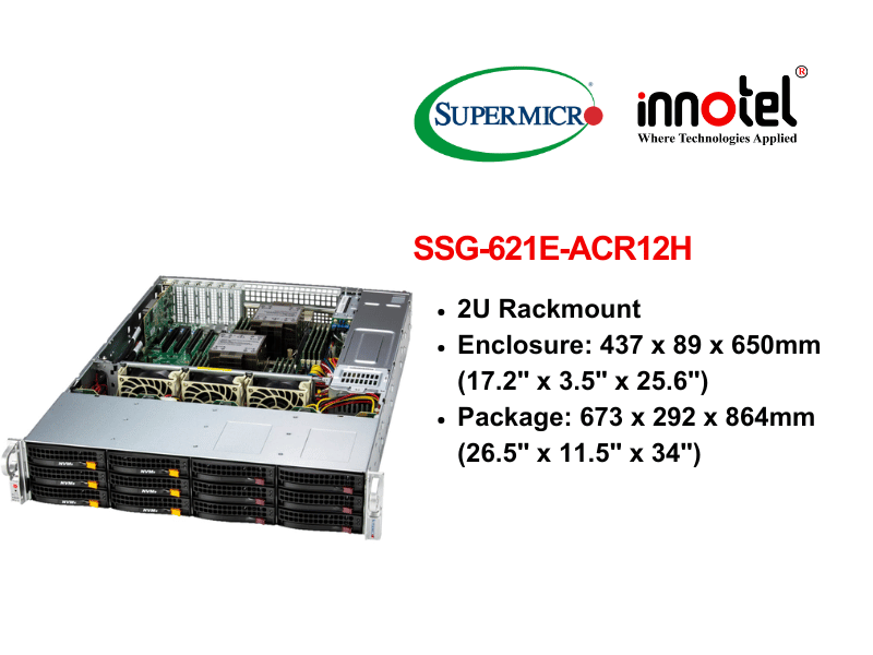Storage SuperServer SSG-621E-ACR12H - Thiết bị lưu trữ SAN/NAS Storage SuperServer SSG-621E-ACR12H