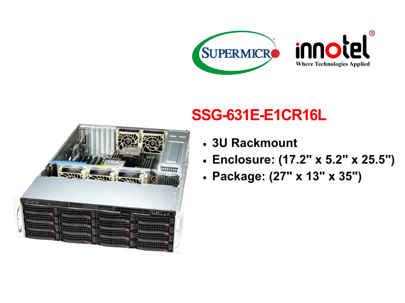 Storage SuperServer SSG-631E-E1CR16L - Thiết bị lưu trữ SAN/NAS Storage SuperServer SSG-631E-E1CR16L