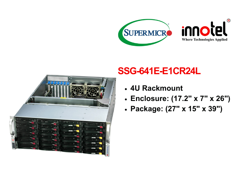 Storage SuperServer SSG-641E-E1CR24L - Thiết bị lưu trữ SAN/NAS Storage SuperServer SSG-641E-E1CR24L