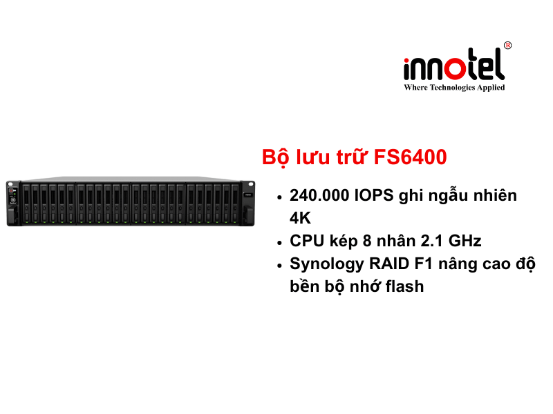 Synology FS6400 - Thiết bị lưu trữ SAN/NAS Synology NAS FlashStation FS6400