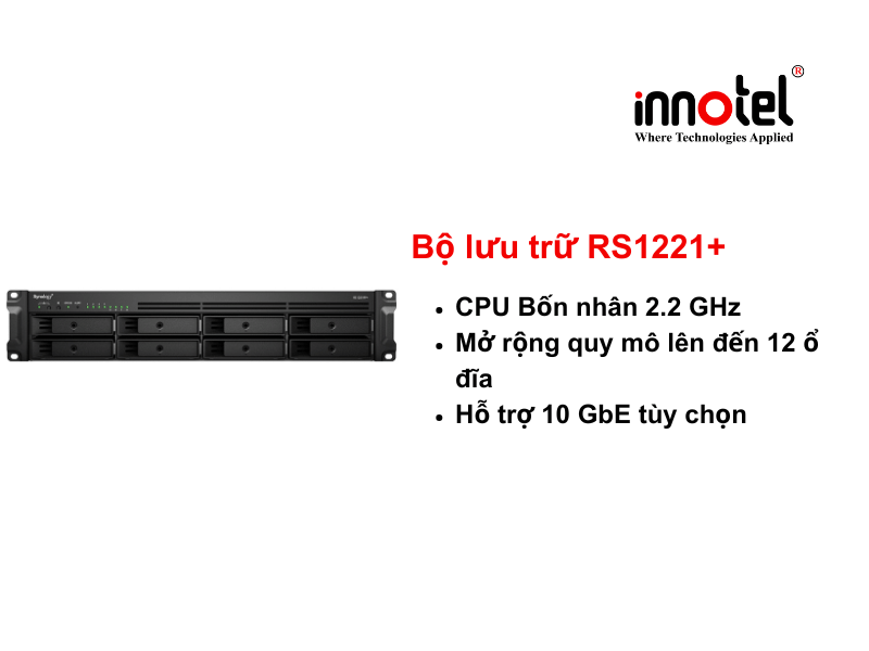 Synology RS1221+ - Thiết bị lưu trữ SAN/NAS Synology NAS RackStation RS1221+