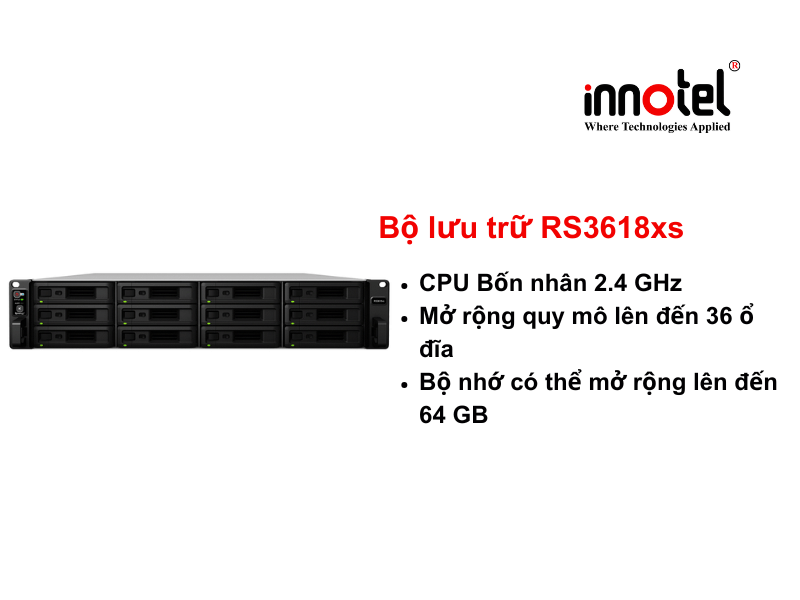 Synology RS3618xs - Thiết bị lưu trữ SAN/NAS Synology NAS RackStation RS3618xs (2)