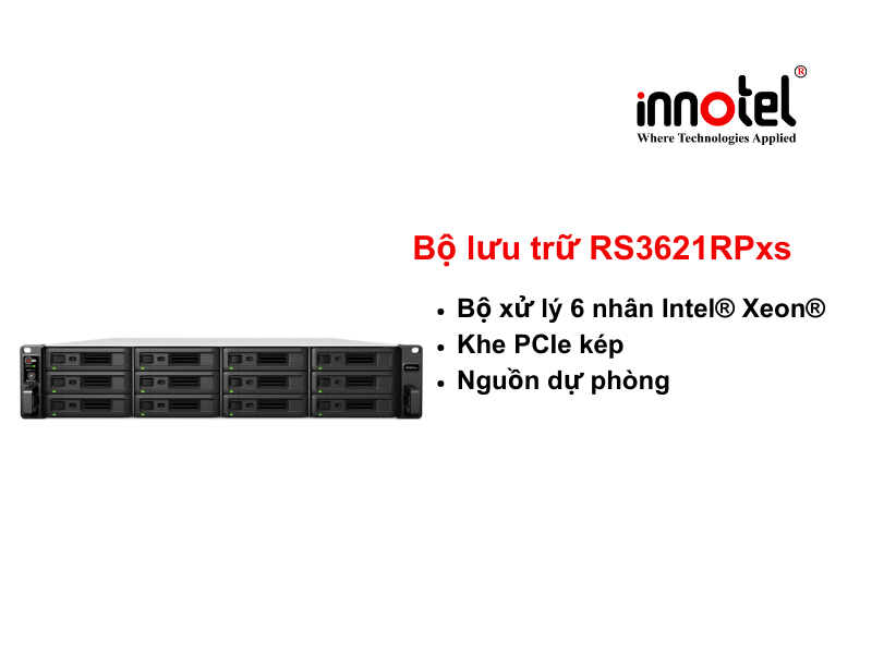 Synology RS3621RPxs - Thiết bị lưu trữ SAN/NAS Synology NAS RackStation RS3621RPxs