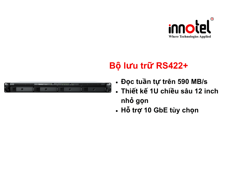 Synology RS422+ - Thiết bị lưu trữ SAN/NAS Synology NAS RackStation RS422+