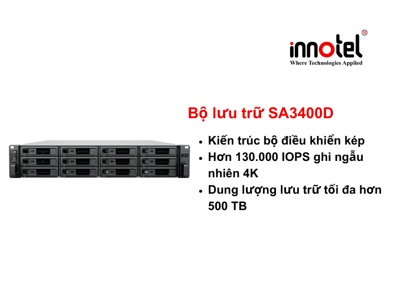 Synology SA3400D - Thiết bị lưu trữ SAN/NAS Synology NAS RackStation SA3400D