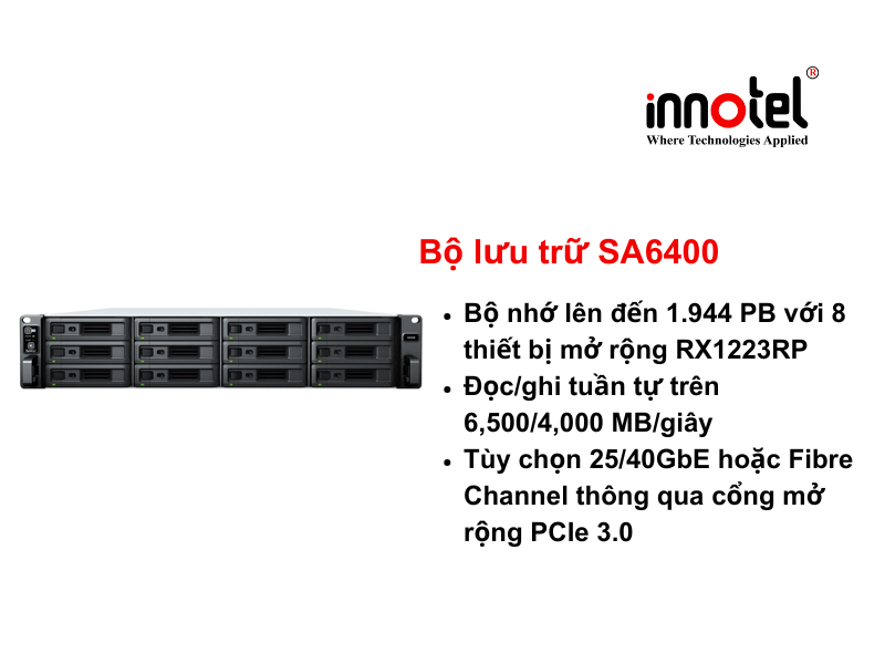 Synology SA6400 - Thiết bị lưu trữ SAN/NAS Synology NAS RackStation SA6400