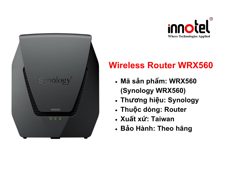 Synology WRX560 - Thiết bị router Synology WRX560 Wireless Router