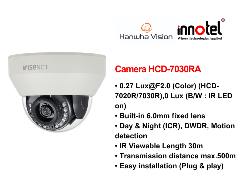 Camera HCD-7030RA – Thiết bị Camera Hanwhavision Camera Hanwhavision HCD-7030RA