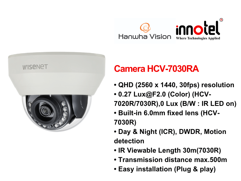Camera HCV-7030RA – Thiết bị Camera Hanwhavision Camera Hanwhavision HCV-7030RA