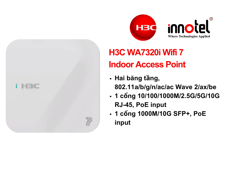 H3C WA7320i WiFi 7 Indoor Access Point H3C WA7320i WiFi 7 Indoor Access Point