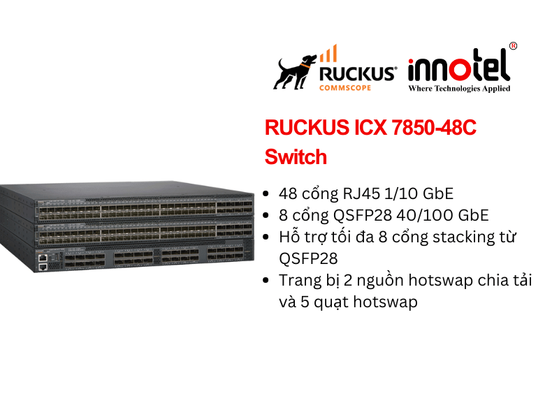 Switch Ruckus ICX 7850-48C - Thiết bị chuyển mạch RUCKUS ICX 7850-48C Switch