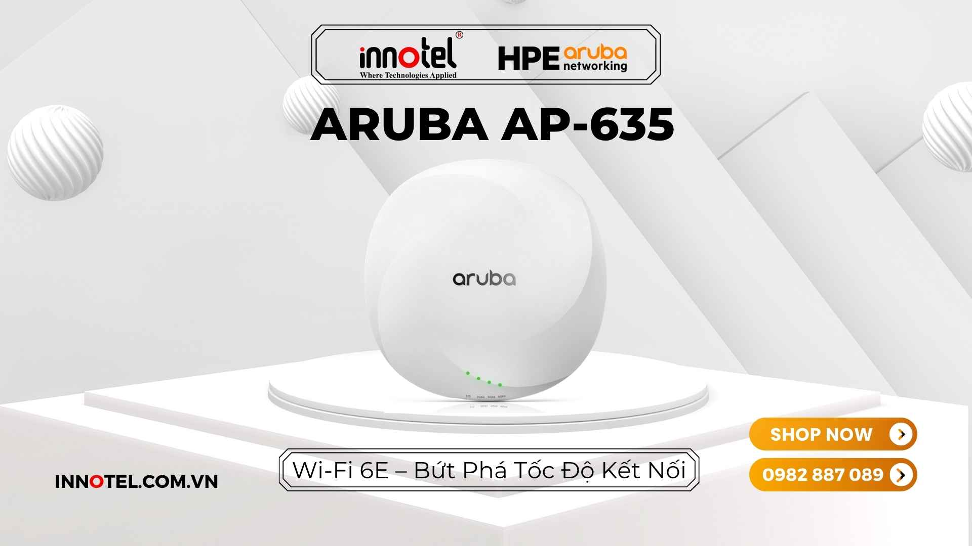 Review Aruba AP-635: Wi-Fi 6E – Giải pháp kết nối tối ưu cho doanh nghiệp review Aruba AP-635